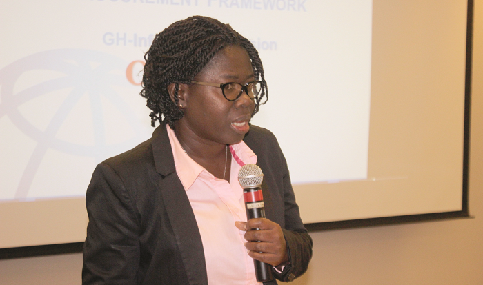 Ms Beatrix Allah Mensah, a Senior Operations Officer at the World Bank Ghana Office, making some comments at the forum. Picture: NII MARTEY M. BOTCHWAY Ms Beatrix Allah Mensah, a Senior Operations Officer at the World Bank Ghana Office, making some comments at the forum. Picture: NII MARTEY M. BOTCHWAY